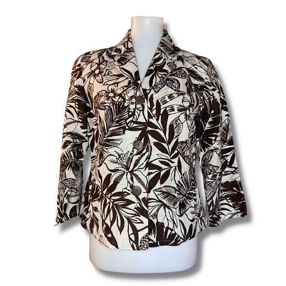 First Issue Womens Shirt Floral Print Button Down Long Sleeve Black Size Small - Picture 1 of 10